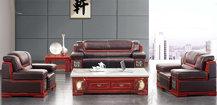 Office Sofa|Traditional Leather Sofa|Office Furniture|Traditional Leather Sofa|真皮沙发 CG-CTZPSF-16